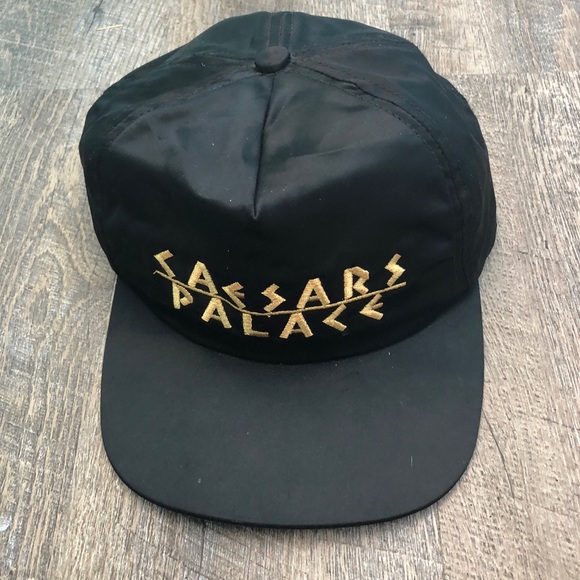 Vtg Satin Caesars Palace Adjustable Hat 